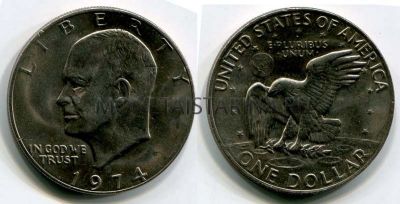 Монета 1 доллар 1974 года США