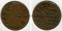 Монета 1 пфенниг 1766 года. Анхальт-Зерст (Германия)