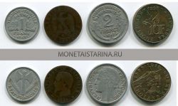 Набор из 4-х монет 1856-1988 гг. Франция