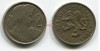 Монета 2 кроны 1947 года Чехославакия