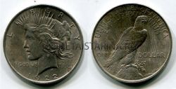 Монета серебряная 1 доллар 1922 года. США