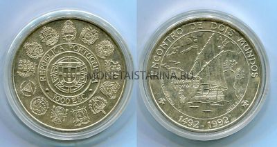 Монета 1 000 эскудо 1992 года Португалия