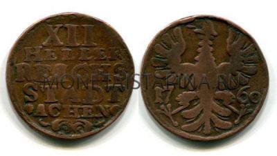 Монета 12 геллеров 1760 года Анхальт (Германия)