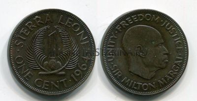 Монета 1 цент 1964 год