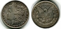 Монета серебряная 1 доллар 1879 года. США