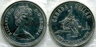Монета серебряная 1 доллар 1975 года Канада