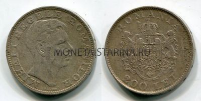 Монета серебряная 200 лей 1942 года Румыния