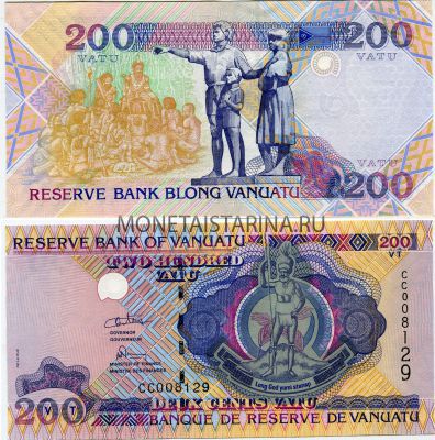 Банкнота 200 вату 1995год Вануату.