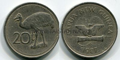 Монета 20 тоа 1987 год Папуа-Новая Гвинея