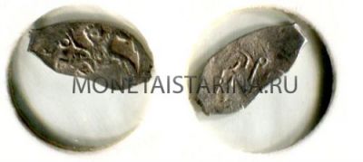 Монета серебряная Денга  Московская Василий III Иванович