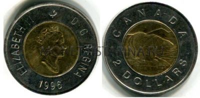 Монета 2 доллара 1996 года. Канада