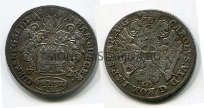 Монета серебряная 8 шиллингов 1726 года.Гамбург (Германия)