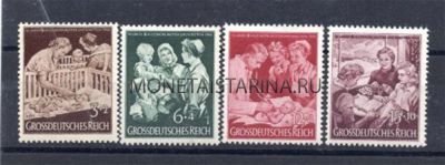 Полная серия почтовых марок  "10 лет организации "Мать и Дитя"".Германия,третий рейх,1944 год.