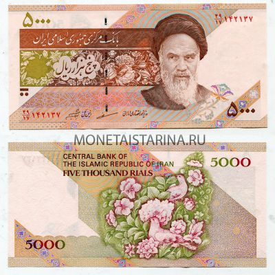 Банкнота 5000 риал 1993 год Иран