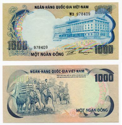 Банкнота 1000 донгов 1972 года Вьетнам
