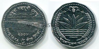 Монета 5 така 2006 год Бангладеш.