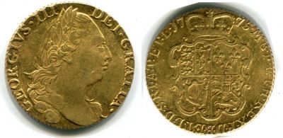 Монета 1 гинея 1775 год Англия