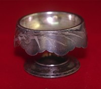 Антикварная солонка серебро 84 проба. Россия, 1908-1917 годы