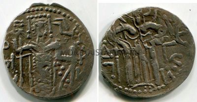 Монета серебряная Аспр XIII-XIV века. Империя Трапезунд