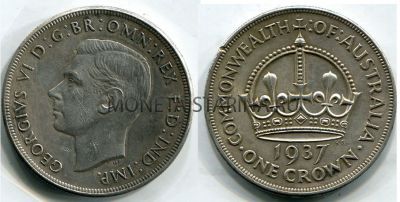 Монета 1 крона 1937 года Австралия