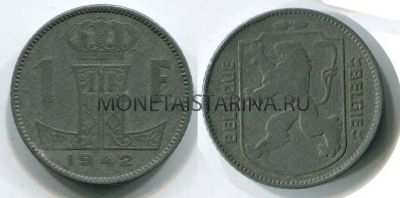 Монета 1 франк 1942 год Бельгия