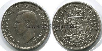 Монета 1 крона 1937 год Англия