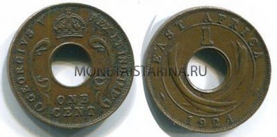 Восточная Африка 1 цент 1924 год