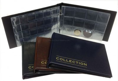 Альбом К/з горизонтальный кольцевой на 180 монет (Collection)