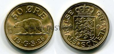 Монета 50 эре 1926 года Гренландия