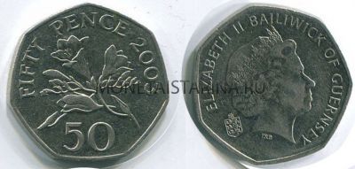 Монета 50 пенсов 2003 года Гернси