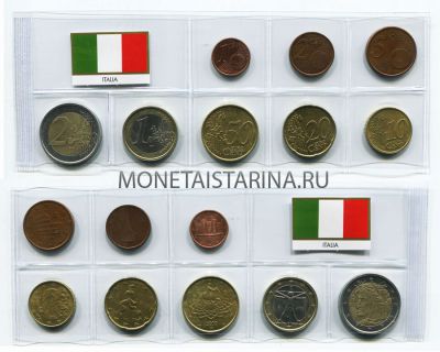Набор монет евро. Италия