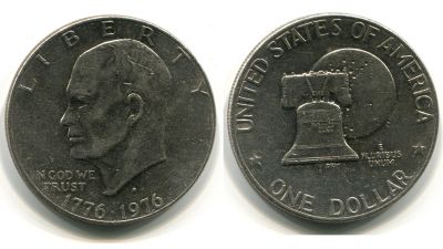 Монета 1 доллар 1976 года США