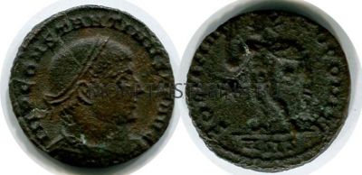 Монета бронзовая 1/4 фоллиса Диоклетиана (284-305гг.)