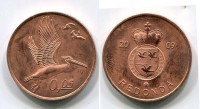 Монета 0,05 центов 2009 года Виртуальное Королевство Редонда