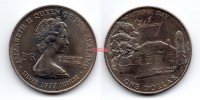 Монета 1 доллар 1977 года Новая Зеландия. Серебряный юбилей правления Елизаветы