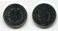 Монета 1 колона 1983 года Республика Коста Рика