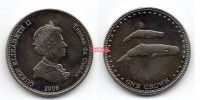 Монета 1 крона 2008 года остров Тристан -да - Кунья Кашалоты