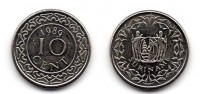 Монета 10 центов 1989 года Суринам