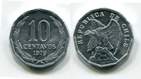 Монета 10 сентаво 1979 года Республика Чили