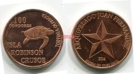 Монета 100 кондор 2014 года Остров Робинзона Крузо