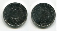 Монета 2 колона 1984 года Республика Коста Рика