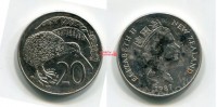 Монета 20 центов 1987 года Новая Зеландия Океания
