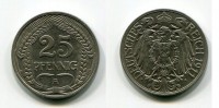 Монета 25 пфенниг 1911 год Германия