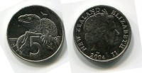 Монета 5 центов 2004 года Новая Зеландия