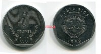 Монета 5 колонов 1989 года Республика Коста Рика