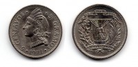 Монета 5 сентаво 1971 года Доминиканская Республика
