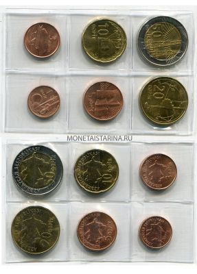Набор из 6-ти монет 2006 года (1,3,5,10,20,50 гяпик). Азербайджанская республика