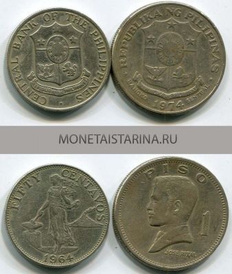 Набор из 2-х монет 1964-1974 гг. Филиппины