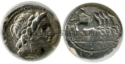 Монета серебряная денарий 86 года до н.э.