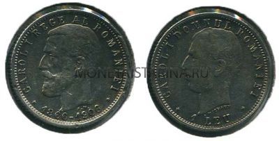 Монета серебряная 1 лей 1906 года Румыния